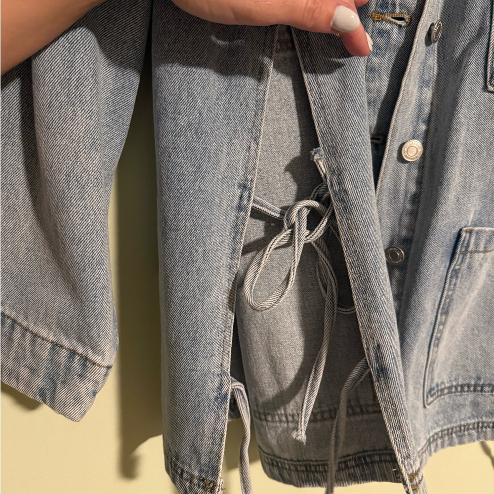 Side Tie Jean‎ Chore Jacket - Picture 6 of 11